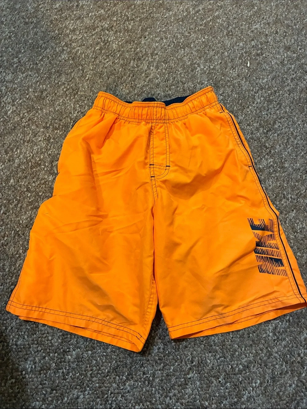 Nike Bright Orange Athletic Shorts with Side Logo